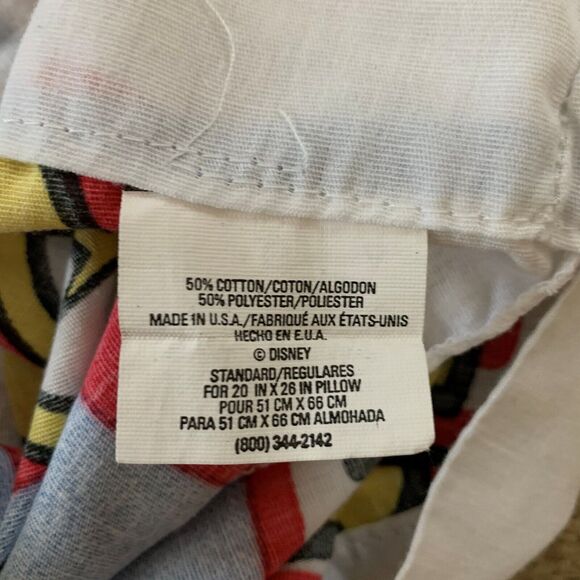 Mickey Mouse Twin Sheet Set 3 Piece Disney Zzzzzz Alarm Clock Vintage - Picture 4 of 4